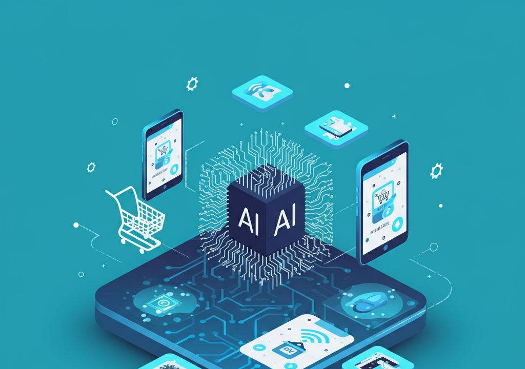 Futuristic AI technology with price comparison and smart home integration.