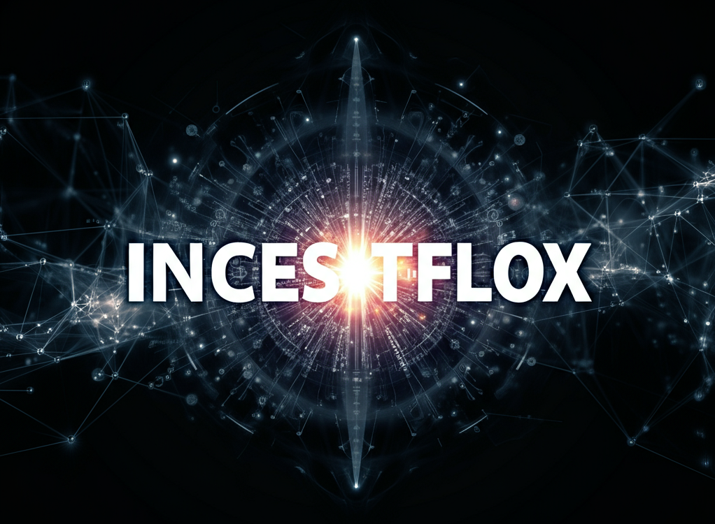 Conceptual illustration of digital culture and ethics surrounding "Incestflox."