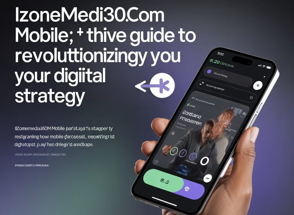 Smartphone with glowing analytics for mobile marketing