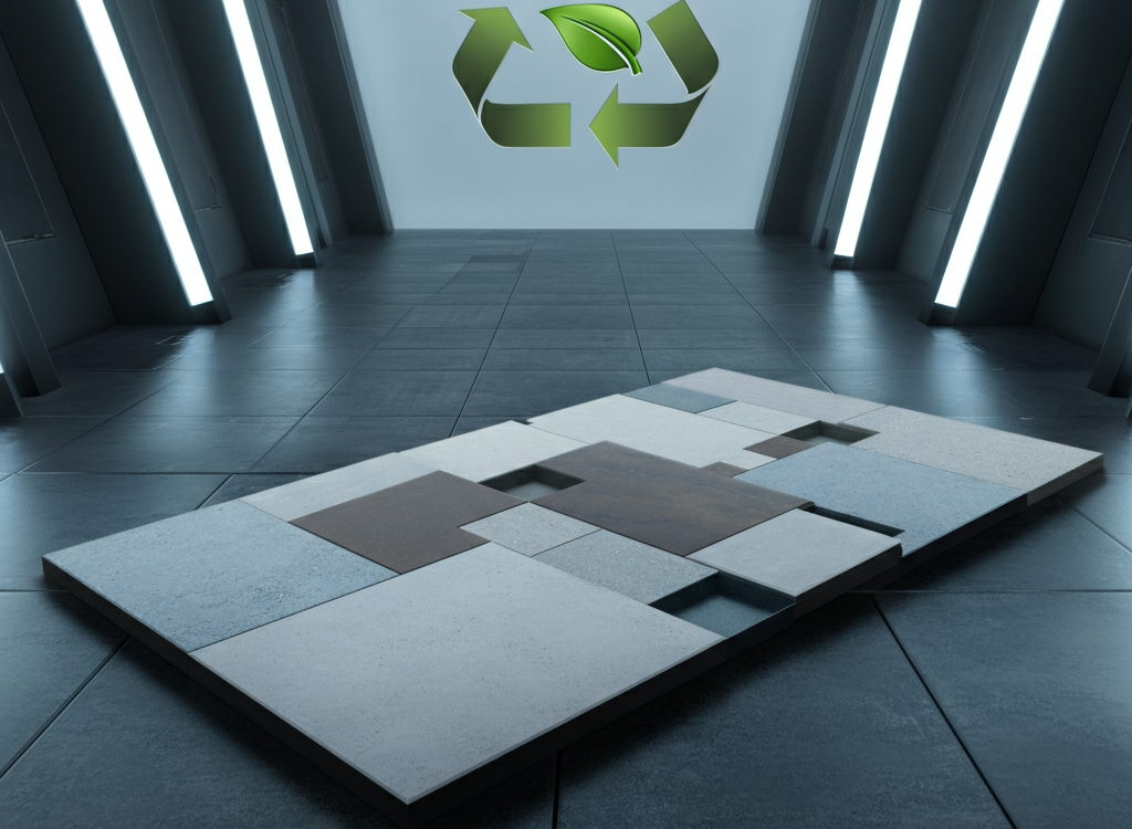 Innovative and sustainable Sodiceram ceramics in a modern setting.